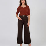 Pantaloni cu croi larg bleumarin PN150