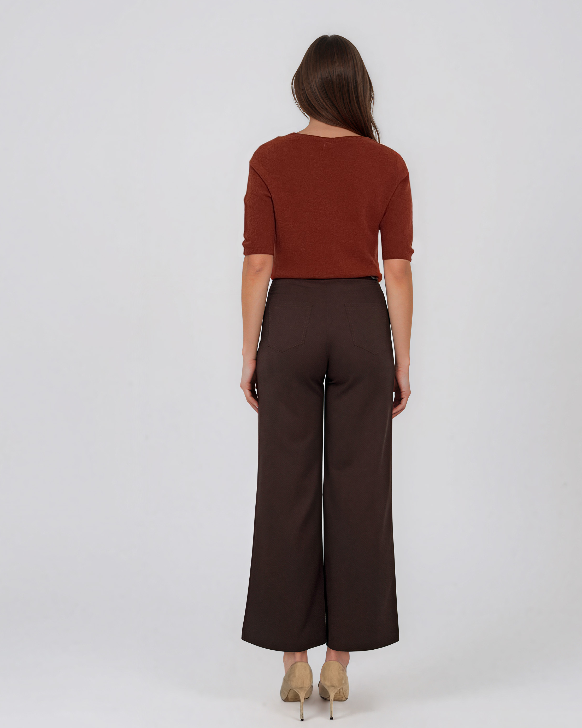 Pantaloni cu croi larg bleumarin PN150