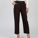 Pantaloni cu croi larg maro PN146
