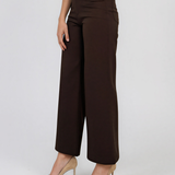 Pantaloni cu croi larg maro PN149