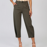 Pantaloni cu dungi și nasturi decorativi kaki HL083