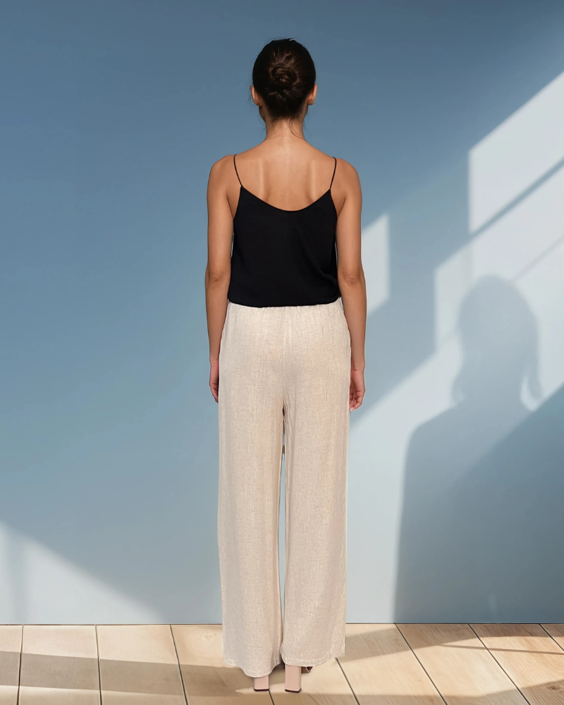 Pantaloni din vâscoză și in negru PR831
