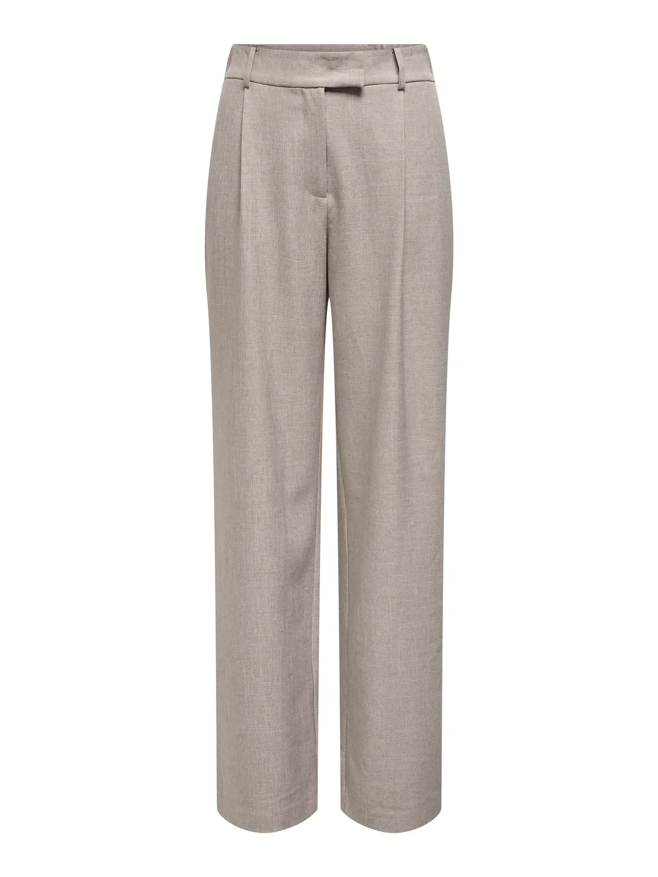 Pantaloni drepţi cu talie înaltă beige ONLY ON004