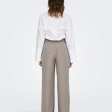 Pantaloni drepţi cu talie înaltă beige ONLY ON004