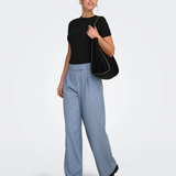 Pantaloni drepţi cu talie înaltă bleu ONLY ON004