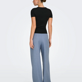 Pantaloni drepţi cu talie înaltă bleu ONLY ON004