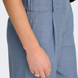 Pantaloni drepţi cu talie înaltă bleu ONLY ON004
