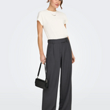 Pantaloni drepţi cu talie înaltă gri dark ONLY ON004