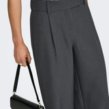 Pantaloni drepţi cu talie înaltă gri dark ONLY ON004