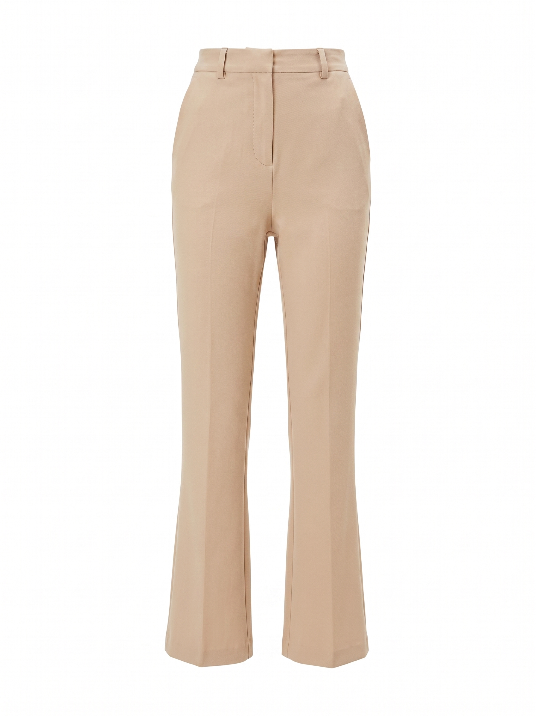 Pantaloni drepți din mix de vâscoză ORSAY beige ORS018