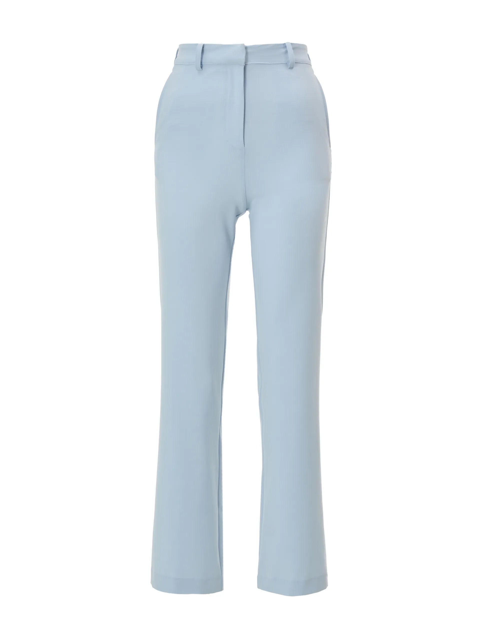 Pantaloni drepți din mix de vâscoză ORSAY bleu ORS018