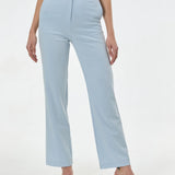 Pantaloni drepți din mix de vâscoză ORSAY bleu ORS018