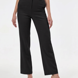 Pantaloni drepți din mix de vâscoză ORSAY negru