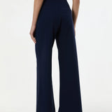 Pantaloni evazați cu clapetă buzunare ORSAY bleumarin ORS013