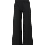 Pantaloni evazați cu clapetă buzunare ORSAY negru ORS013