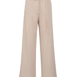 Pantaloni lungi largi fluizi cu buzunare ORSAY crem ORS003