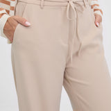 Pantaloni lungi largi fluizi cu buzunare ORSAY crem ORS003