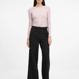 Pantaloni lungi largi fluizi cu buzunare ORSAY negru ORS003