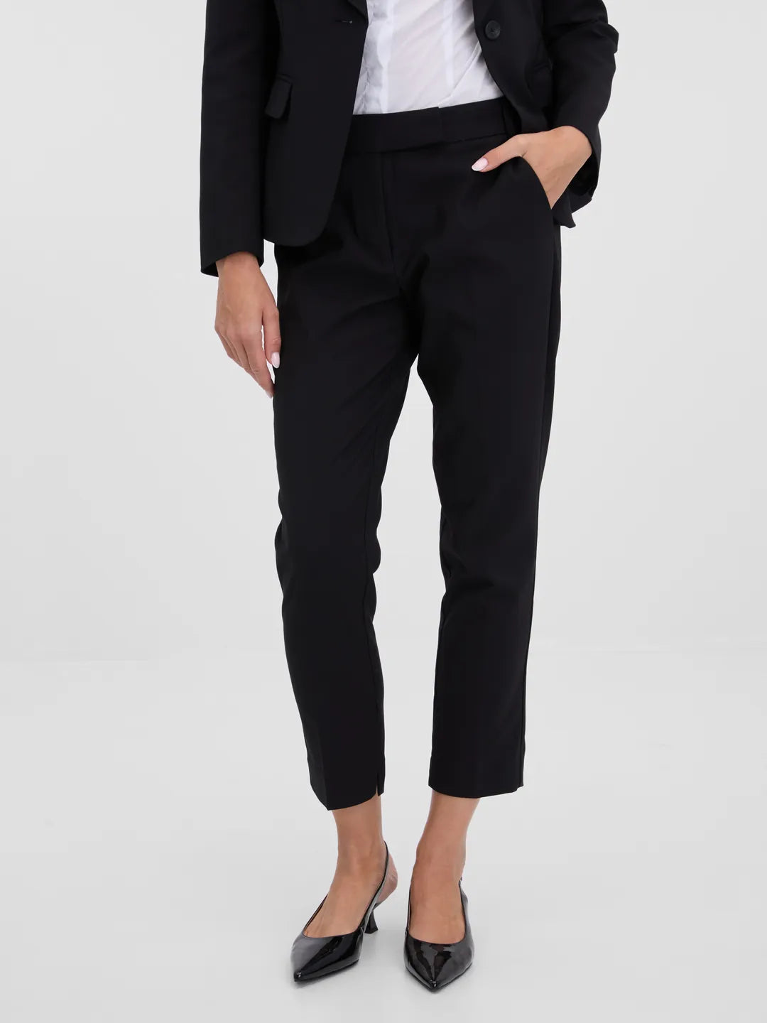 Pantaloni tip țigaretă cu buzunare pentru birou  ORSAY negru ORS008
