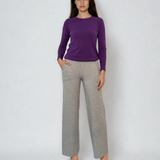 Pantaloni tricot office gri 