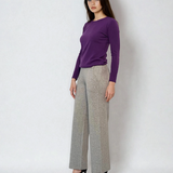 Pantaloni tricot office gri 