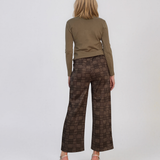 Pulover basic cu guler rotund kaki HL234