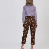 Pulover basic cu guler rotund lila HL234
