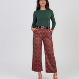 Pulover basic cu guler rotund verde-dark HL234