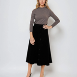 Pulover basic cu guler scurt gri 