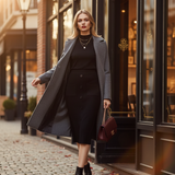 Pulover basic cu guler scurt negru 
