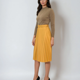 Pulover basic cu guler scurt olive 