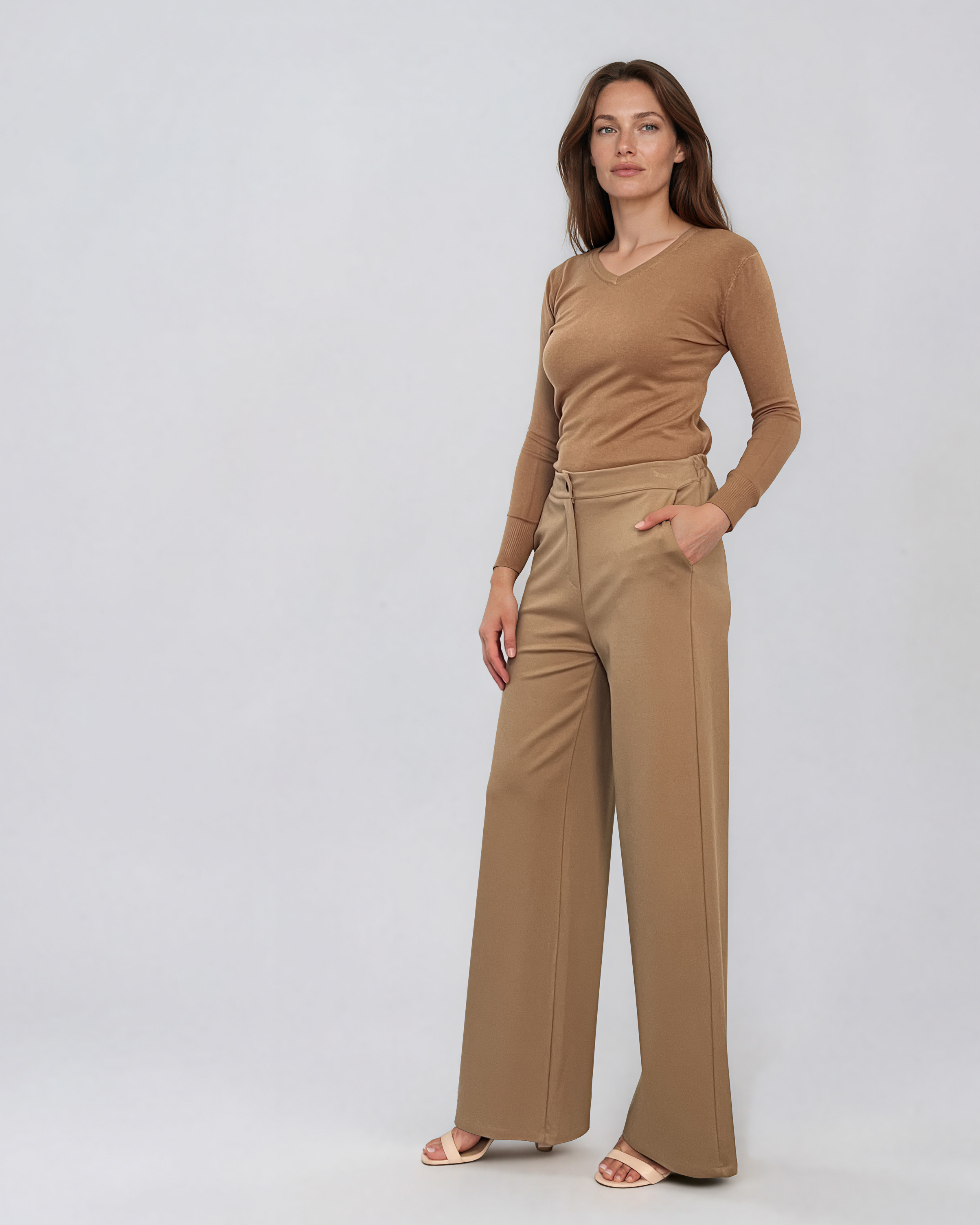 Pulover basic en-coeur camel HL233