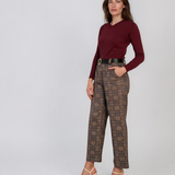 Pulover basic en-coeur grena HL233