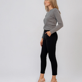 Pulover basic en-coeur gri HL233
