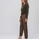 Pulover basic en-coeur kaki-dark HL233