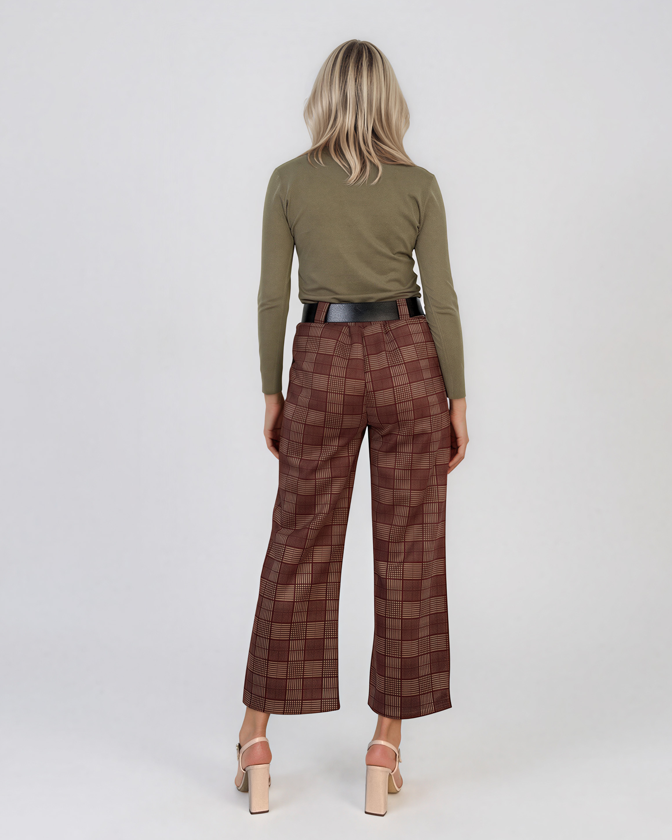 Pulover basic en-coeur kaki HL233