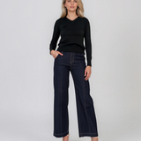Pulover basic en-coeur negru HL233