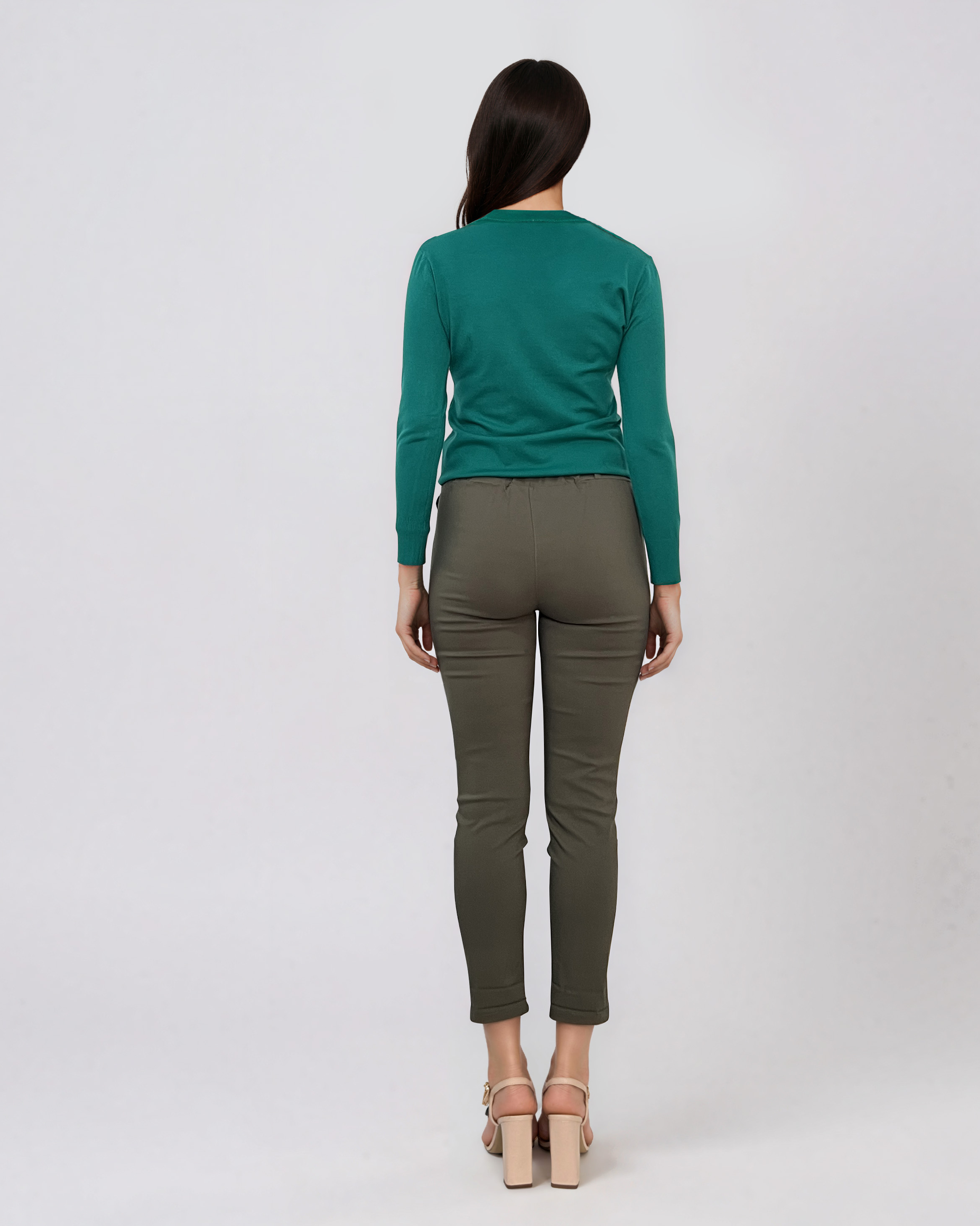 Pulover basic en-coeur turcoaz HL233