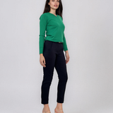 Pulover basic en-coeur verde HL233