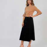 Pulover din tricot cu perle şi mâneci evazate beige DY734