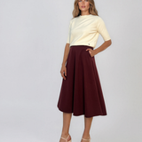 Pulover din tricot texturat cu mânecă scurtă alb HL250