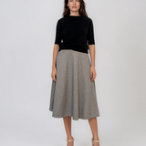 Pulover din tricot texturat cu mânecă scurtă negru HL250
