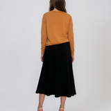 Pulover lejer din tricot cu lână şi caşmir cărămiziu LR357