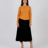 Pulover lejer din tricot cu lână şi caşmir cărămiziu LR357