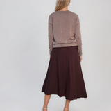 Pulover lejer din tricot cu lână şi caşmir grej LR357