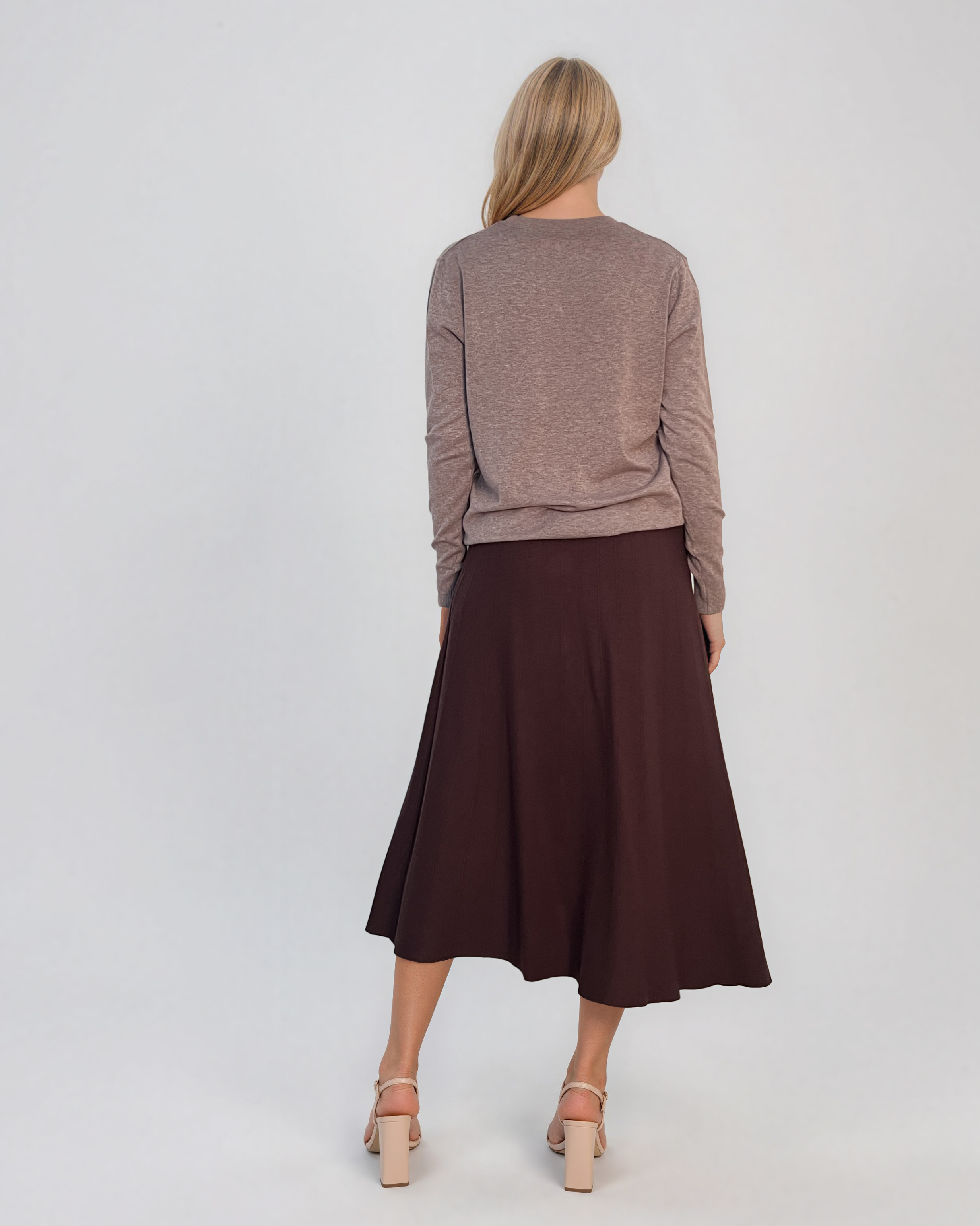 Pulover lejer din tricot cu lână şi caşmir grej LR357