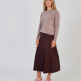 Pulover lejer din tricot cu lână şi caşmir grej LR357