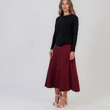 Pulover lejer din tricot cu lână şi caşmir negru LR357