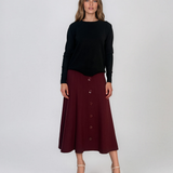 Pulover lejer din tricot cu lână şi caşmir negru LR357