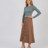 Pulover mulat din tricot cu lână şi caşmir aqua LR358